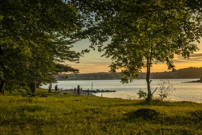 Hasseltangen at sunset
