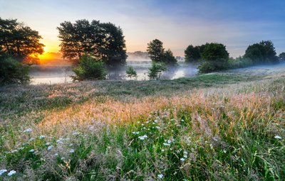 Sunrise at the River Hunte. Foto: Hans-Jürgen Zietz