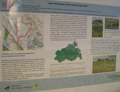 Historie und weitere Angaben zum Naturschutzgebiet Binnensalzwiese bei Sülten.